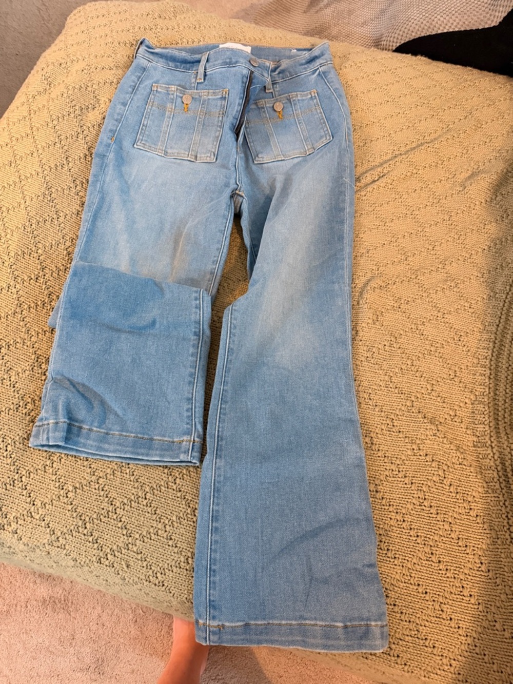 LOFT Light Blue Flare Jeans - Women's Wide Leg